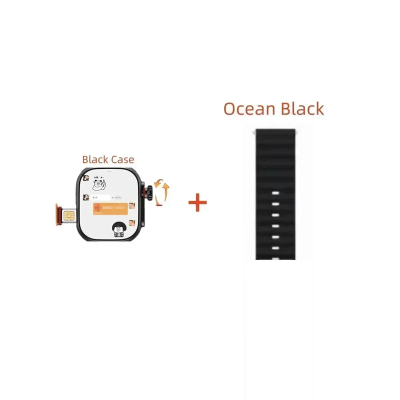 All-link Network smartwatch CDS9 4G 256GB de armazenamento, câmera rotativa integrada, aplicativo GPS WIFI, rastreador de frequência cardíaca, relógio esportivo