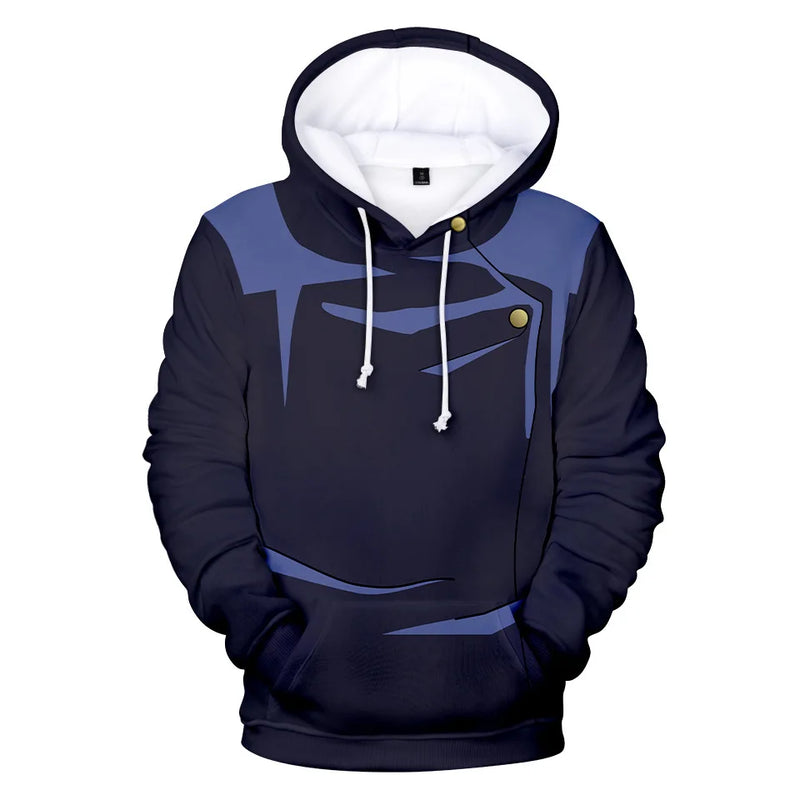 Pulôver com Capuz Masculino 3D Anime 2024 – Casual, Solto, Estilo Harajuku