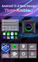 Android Auto Wireless Android 13.0 TV Box CarlinKit Portátil CarPlay AI Box Wireless CarPlay Suporte para reprodução de vídeo para Netflix YouTube Volkswagen Audi Golf Mercedes Benz Ford Fiat Toyota etc.