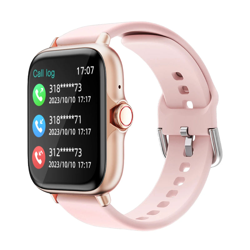 Relógio inteligente à prova d'água de 1.83 '', com mensagem, resposta, chamada, monitoramento do sono, pedômetro esportivo, alertas de informações para iPhone Android
