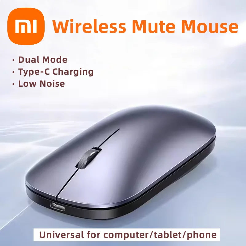 Xiaomi mouse sem fio tipo-c carregamento silencioso clique portátil escritório ergonômico portátil universal leve jogo de escritório sem ruído