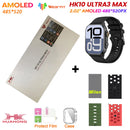 2025 hk10 ultra 3 max relógio inteligente original 4gb rom ai robô compartilhamento de rede amoled nfc bússola gps smartwatch para iso android