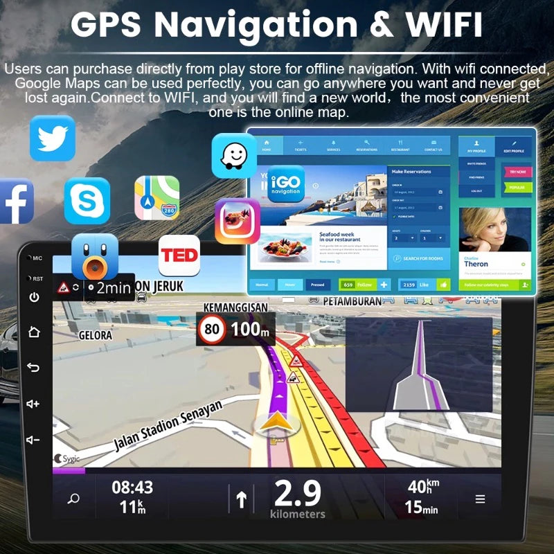 7/9/10 polegada universal android 13 rádio do carro 64g autoradio android 2 din rádio do carro gps bt central multimídia sistemas de carro inteligente