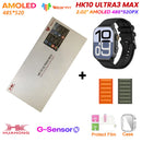 2025 hk10 ultra 3 max relógio inteligente original 4gb rom ai robô compartilhamento de rede amoled nfc bússola gps smartwatch para iso android
