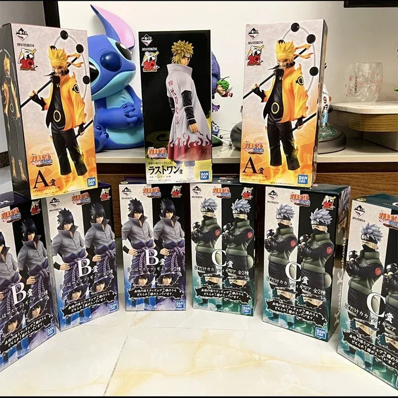 Naruto Shippuden – Figura de Ação 20 cm (Sasuke, Kakashi, Minato) | Bandai Colecionável