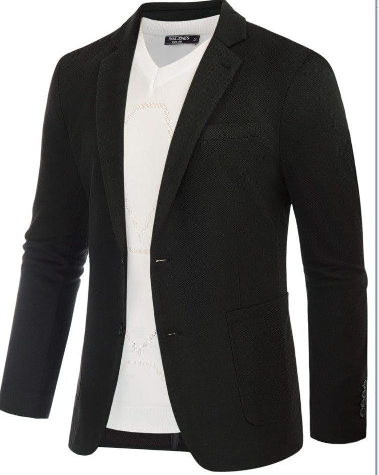 Business-Casual Printed Blazer With Double Buttons