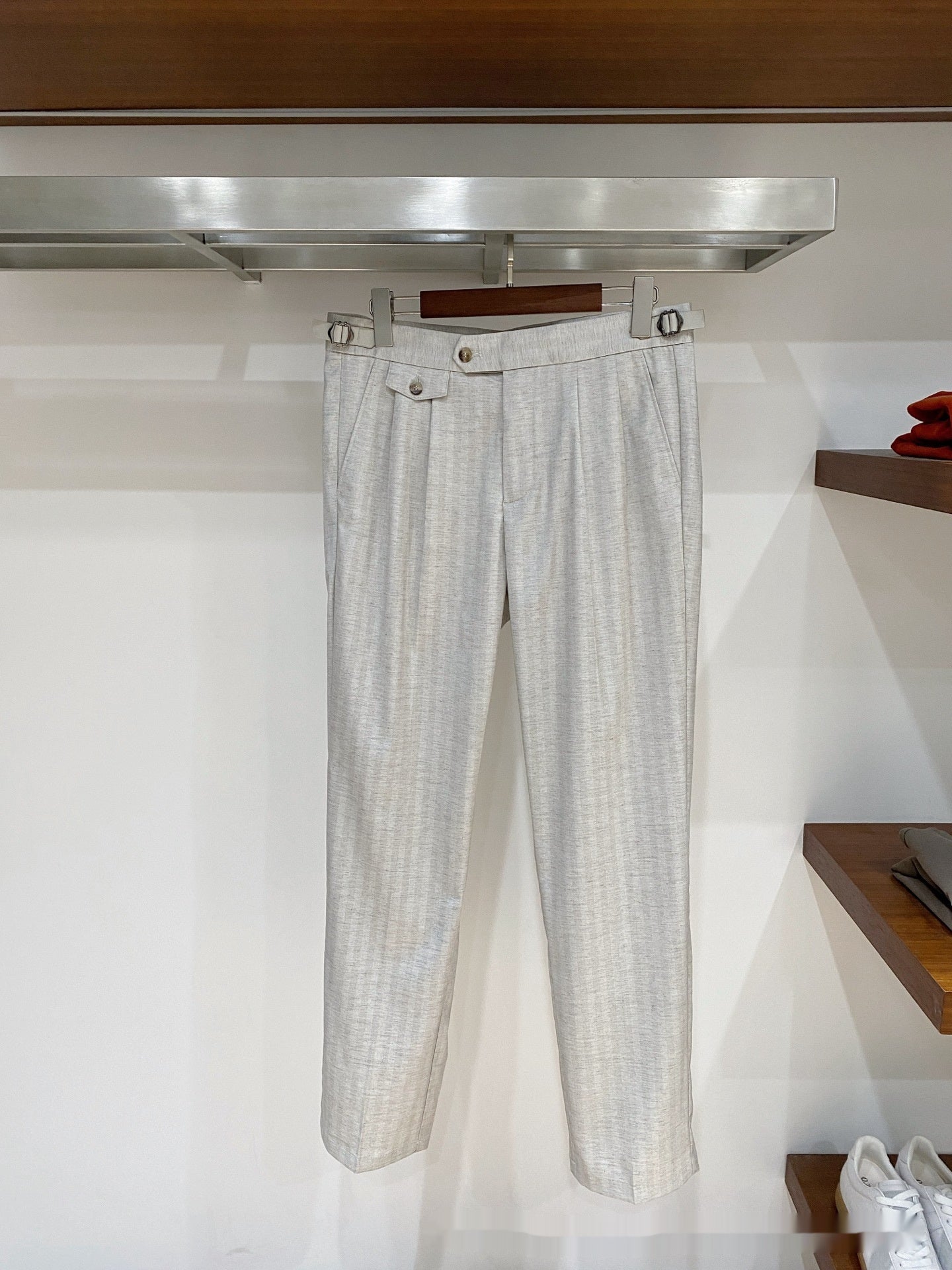 Men's Business-Casual Solid-Color Dress Trousers