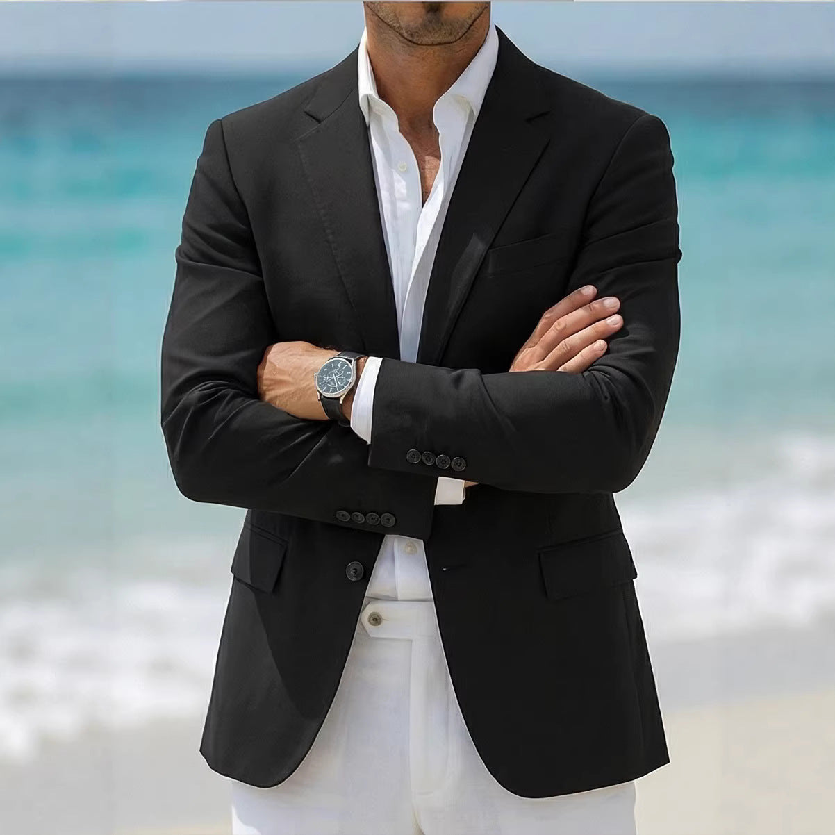 Men's Fashionable Bad-Boy Style Casual Jacket