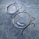 Sparkling Glass Cat Bowl With Elevated Metal Rack - Stylish And Functional Pet Feeder-3