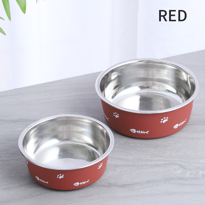 Tigela em Aço Inoxidável para Cães Médios e Grandes – Antiderrapante, Durável, Isolada, para Comida e Água