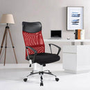 Ergonomic office chair with raised back - red-3