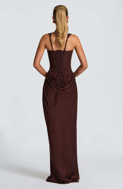 Women's Strapless Sleeveless Sheath Maxi Dress