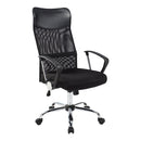 Ergonomic office chair with raised back - black-0