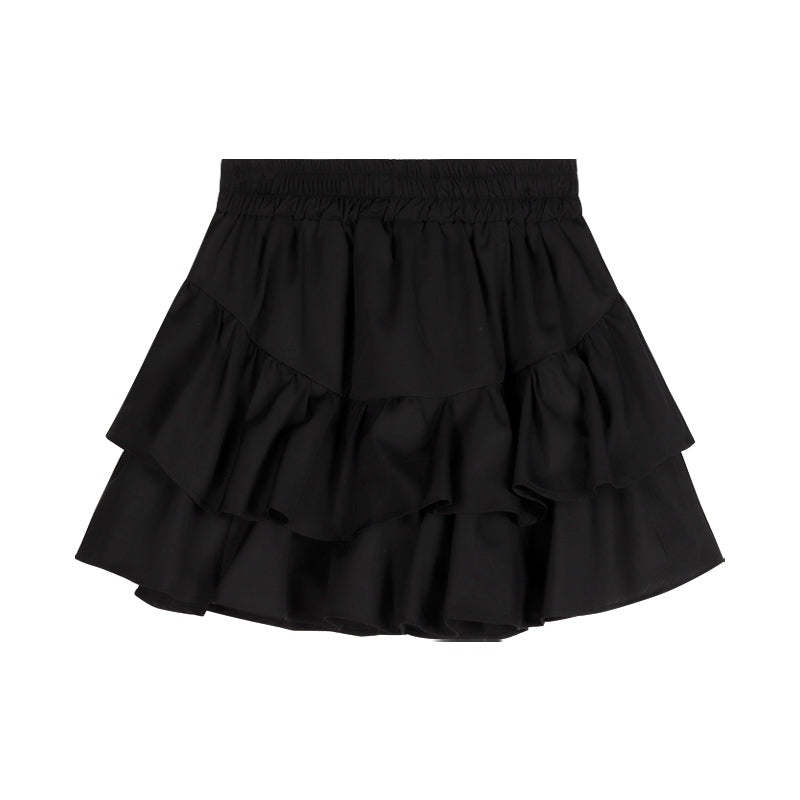 Women's Pure Desire Short Black Square Collar Short Sleeve Shirt