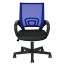Swivel office chair with armrests in several colors - blue-0