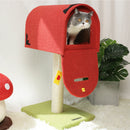 Mailbox Red Climbing Frame Cat Tree-2