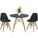4 modern dining chairs with table, 3 colors - black-2