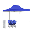 Folding garden gazebo in several types - 3x4.5 meters - blue gazebo-1