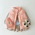 Baby Solid Color Quilted Thickened Vest Coat In Winter-2