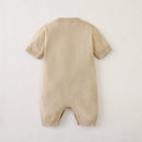 Baby Unisex 100% Cotton Knitting Romper With Hollow-Out Rabbit Design In Summer Outfit-2