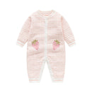 Autumn and Winter New Arrival Baby Girls Knitted Strawberry Pattern Rompers-0
