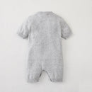 Baby Unisex 100% Cotton Knitting Romper With Hollow-Out Rabbit Design In Summer Outfit-4