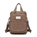 Leisure Canvas Shoulder Bag Wearproof Multi-functional Backpack-5