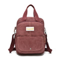 Leisure Canvas Shoulder Bag Wearproof Multi-functional Backpack-9