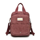 Leisure Canvas Shoulder Bag Wearproof Multi-functional Backpack-9