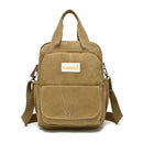 Leisure Canvas Shoulder Bag Wearproof Multi-functional Backpack-4