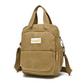 Leisure Canvas Shoulder Bag Wearproof Multi-functional Backpack-0