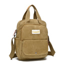 Leisure Canvas Shoulder Bag Wearproof Multi-functional Backpack-1