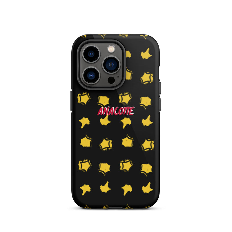 iPhone 14, 13, 12, 11 Christmas Theme iPhone Cases Star Black Anacotte-14